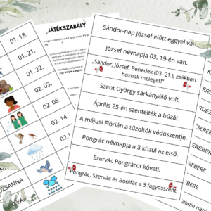 Néprajzos társasjáték (névnapok nyomában)