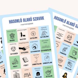 Hasonló alakú szavak memóriajátéka