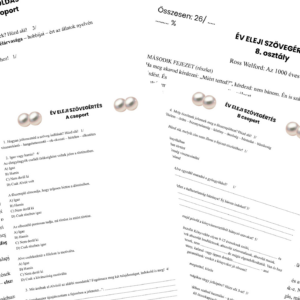 KORTÁRS IRODALMI SZÖVEGÉRTÉSEK ÉV ELEJI FELMÉRÉSHEZ